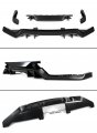 Sport Type-r Style Rear Bumper Diffuser Kit Compatible With 2016-2021 Honda Civic Fk7 5 Door Hatchback