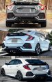 Sport Type-r Style Rear Bumper Diffuser Kit Compatible With 2016-2021 Honda Civic Fk7 5 Door Hatchback
