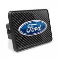 Ipick Image Compatible With Ford Logo Uv Graphic Carbon Fiber Look Metal Face-plate On Abs Plastic 2 Tow Hitch Cover