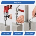 3 8 X 4 Wedge Anchor Bolt Fasteners For Concrete Cement Brick With Nuts Washers Heavy-duty Zinc-plated 25 Pack