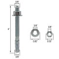 3 8 X 4 Wedge Anchor Bolt Fasteners For Concrete Cement Brick With Nuts Washers Heavy-duty Zinc-plated 25 Pack