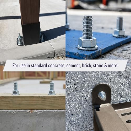 3 8 X 4 Wedge Anchor Bolt Fasteners For Concrete Cement Brick With Nuts Washers Heavy-duty Zinc-plated 25 Pack
