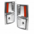 Xtune For Chevy C1500 C2500 Suburban 1994-1998 4 Pcs Corner Lights Pair Chrome  