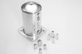 Autobahn88 Universal 1 5l Cylindrical Surge Tank Includes An Adapter -6an Out -8an Push On Barb In 9mm 0 35 12mm 47