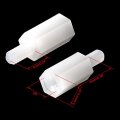 Uxcell M3 10 6mm F M Nylon Hex Standoff Spacer Screws Pcb Pillar White 100 Pcs