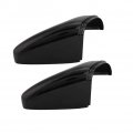One Pair Car Side Rear View Mirror Cover Rearview Mirrors Cap Bright Black