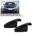One Pair Car Side Rear View Mirror Cover Rearview Mirrors Cap Bright Black
