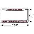 Texas State University Bobcats Logo Full Size Standard License Plate Metal Frame