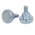 Uxcell M6x12mm Flat Knurled Head Fully Threaded Thumb Screws Bolts Fastener 8pcs