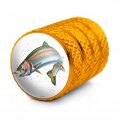 Rainbow Trout Fishing 6 Valve Stem Caps For Tire Rim Wheel Aluminum Yellow