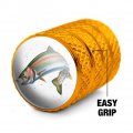 Rainbow Trout Fishing 6 Valve Stem Caps For Tire Rim Wheel Aluminum Yellow