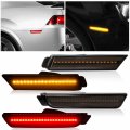 Hecasa Side Marker Light For 2010-2015 Chevy Camaro Full Lamps Reflectors Front Rear Led 4pcs Amber Red Smoked