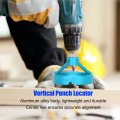 3 In 1 Vertical Hole Punch Locator With 6 Drill Bushings Woodworking Bit Guide Jig Fixture Used For Punching Blue