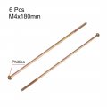 Uxcell M4 X 180mm Male Thread Phillips Pan Head Bolt Screw For Double Bed Furniture Tv Rack Wall Hanging 6pcs