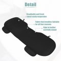 X Autohaux Car Back Seat Cushion Black Breathable Pu Leather Universal Interior Protector Mat Pad Fit Most Truck Suv Van
