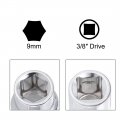Uxcell Socket Accessory Set Of 2 Pcs 9mm 6-point Shallow 10 L-shape Extension Handle With 3 8 Drive