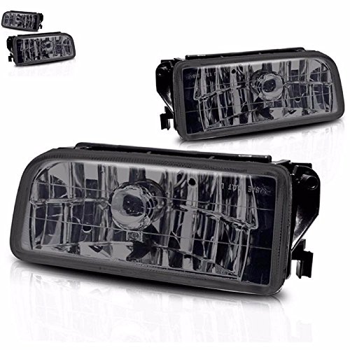 Fog Light Bumper Lamps Pair For 1992 To 1998 Bmw E36 M3 3 Series Smoke Plastic Lens H1 12v 55w Bulbs Sae Dot Approved