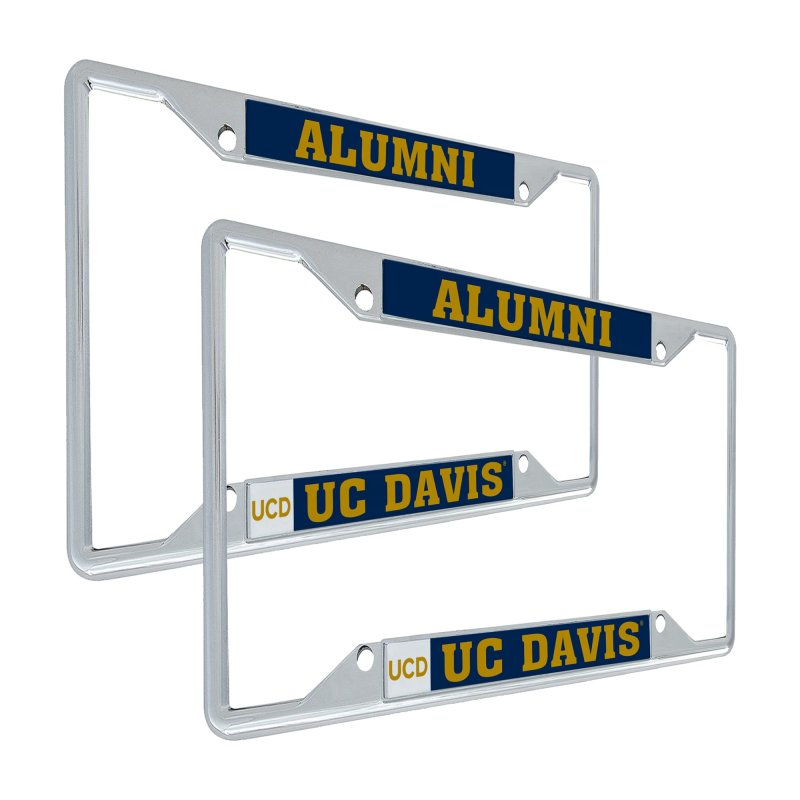 University Of California Davis Metal License Plate Frame For Front Or Back Car Officially Licensed Alumni 2-pack