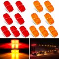 Nilight Double Bullseye Marker Light 14pcs Red Amber 10led Rectangular Clearance Front Side Rear Indicator Surface Mounted For 