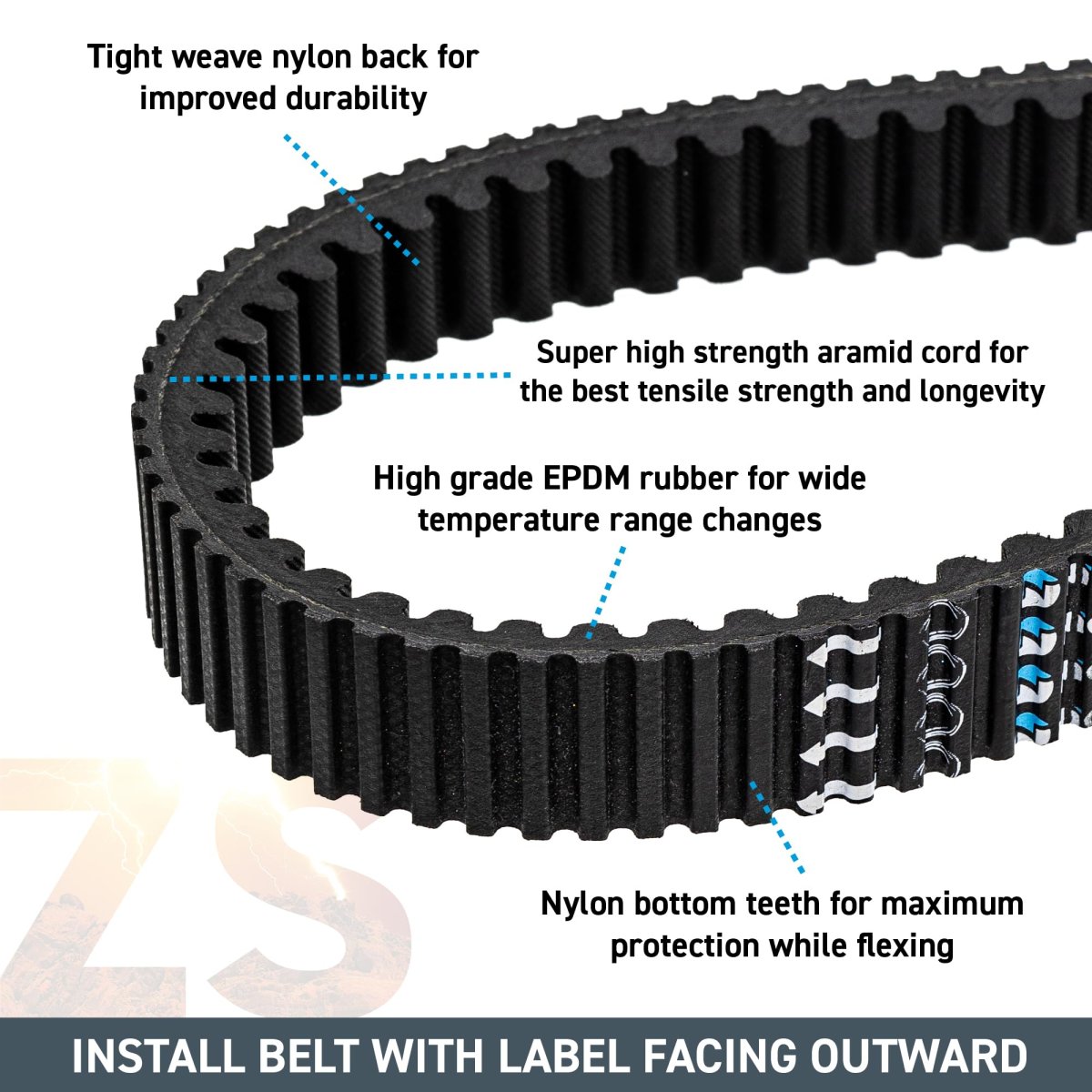 Niche Zeus Drive Belt For Arctic Cat Prowler Pro Crew Alterra 600 Trv Xt S Mudpro 0823-683