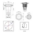 Werfamily 19mm 3 4 Waterproof Stainless Steel Metal High Round Cap Momentary Type Push Button Switch 1no 1nc 250v 5a