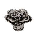 Vicenza Designs K1209 Carlotta Double Rose With Large Center Knob Antique Silver 