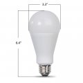 Feit Electric A23 Led Light Bulb 300w Equivalent Non-dimmable 4060 Lumens E26 Standard Base 5000k Daylight 80 Cri High Output