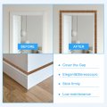 Flexible Wall Molding Trim 1pcs 8ft X 4 In Baseboard Self Adhesive Border Foam For Home Office And Hotel Diy Decoration Black