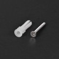 Uxcell 6x30mm Plastic Expansion Tube Pipe For Drywall With Screws White 20pcs