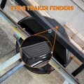 Ecotric 2 Pcs Trailer Fenders W Steps Compatible With Single-axle Trailers 13 Diameter Wheels Tires Plastic Black