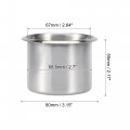 X Autohaux 2pcs Stainless Steel Universal Cup Drink Holder Replacement Silver Tone For Marine Boats Rvs