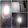 Portable Led Work Light 200 Lumens Multi-use Cob Flashlight Magnetic Base Hanging Hook Battery-operated 5000k Daylight 120a 