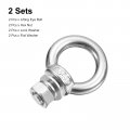 Uxcell Lifting Eye Bolt 2 Sets M8x15mm With Nut Washer 304 Stainless Steel Shoulder Ring For Hanging Item