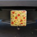 Combination Pizza Pattern With Pepperoni Olives And Onions Tow Trailer Hitch Cover Plug Insert