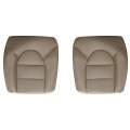 Front Driver And Passenger Bottom Replacement Seat Covers Tan Microfiber Leather For Ford F250 F350 F450 F550 Lariat Xlt 1999 