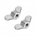 Uxcell M12 Wing Nuts Stainless Steel 304 Fasteners Parts Hurrican Screws Hand Twist Tighten Ear Butterfly Nut 2pcs
