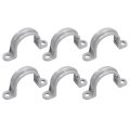 6pcs 1 Inch Pvc Pipe Straps 2 Hole Conduit Clamps Supports Mounting Bracket Clips For Cables And Tube Fittings Gray 