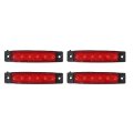 4pcs Led Rock Lights Waterproof Car Golf Cart Exterior Interior Under Glow Wheel Red Color Light 12v 