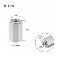Uxcell M4x8mm Female-female Hex Nickel Plated Pcb Motherboard Spacer Standoff For Fpv Drone Quadcopter Computer Circuit Board