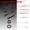 12-point Cylinder Head Stud Hex Nut Kit Compatible With Chevy Big Block Bbc V8 6 5l 6l 7 0l 4l 66-00