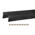 2pcs Door Brush Bottom Sweep H-shape Aluminum Alloy Base With 1 2-inch Nylon For Home Industrial 39-inch L X 2 W Black 