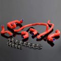 Silicone Radiator Coolant Pipe Hose Kit Clamps For Bmw E30 Silicone Induction Intakepipe Red