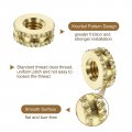Uxcell 50pcs Knurled Insert Nuts M4x3 L X8mm Od Brass Female Threadeds Heat Set Insert For 3d Printing Components And Plastic