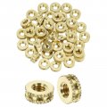 Uxcell 50pcs Knurled Insert Nuts M4x3 L X8mm Od Brass Female Threadeds Heat Set Insert For 3d Printing Components And Plastic 