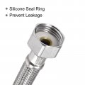 Uxcell 39 Inch Long Faucet Supply Line Connector G1 2 Female Compression Thread X Male Straight 304 Stainless Steel Water Hose