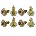 8pcs M5x12mm Yellow Zinc Plated Phillips Drive Flange Hex Head Self-tapping Screw 