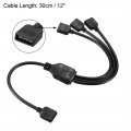 Uxcell Argb Splitter Cable 1 Female To 3 Pin Extension Connector Cord Wire For 5050 3528 Led Light Strips 30cm Length