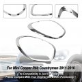 Topteng 2x Chrome Headlight Trim Ring Bezels Fit For Mini Cooper R60 Countryman 2011-2016 51139801573 51139801574