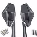 Smt Motorcycle Cnc Heavy Black Rear View Left Right Leda Integrated Side Mirrors For 8mm 10mm Screw Yamaha Fz1 Fz6 Suzuki