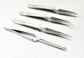 Jewelry Making Tweezers 4 5 Cross Locking Curved Straight Blunt Tip And Wire Holding Set Of 